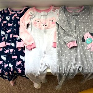 Bundle of Fleece Onesies 3T